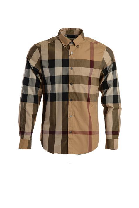 men's burberry button down shirt